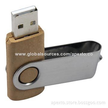 Twist USB Flash Drives, Made of Recycled Plastic, 4 to 32GB, OEM or ODM Orders Welcomed
